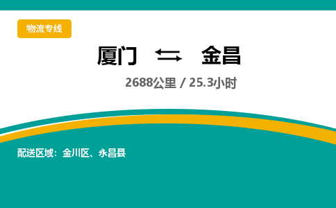 厦门到金昌物流公司-厦门到金昌物流专线-点对点运输
