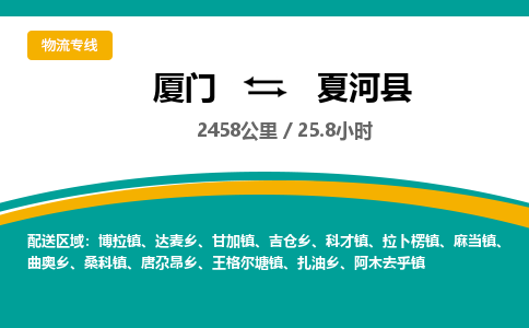厦门到夏河县物流公司-厦门到夏河县物流专线-点对点运输