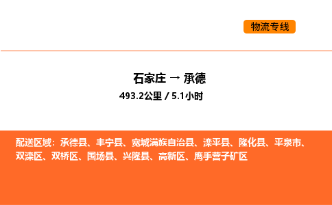 石家庄到承德物流长短途运输/公司实时报价(省市县+乡镇-闪+送)
