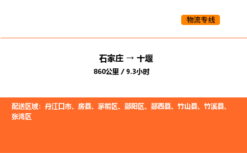 石家庄到十堰物流公司/实时报价(省市县+乡镇-闪+送)