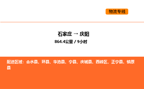 石家庄到庆阳物流公司/实时报价(省市县+乡镇-闪+送)