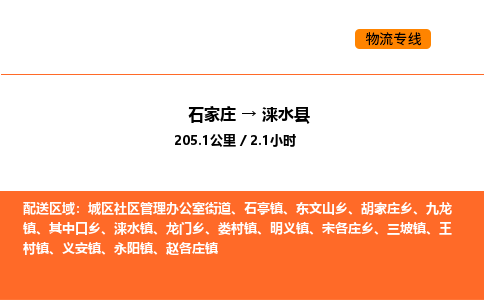 石家庄到涞水县物流公司|石家庄到涞水县货运专线-高效快捷