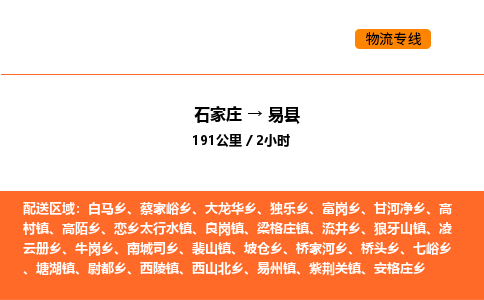 石家庄到易县物流公司|石家庄到易县货运专线-高效快捷