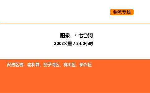 阳泉到七台河物流公司/整车零担(全境一站达)