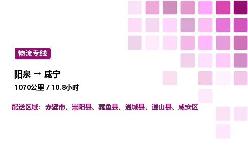 阳泉到咸宁物流公司/整车零担(全境一站达)