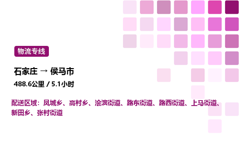 石家庄到侯马市物流公司/整车零担(全境一站达)