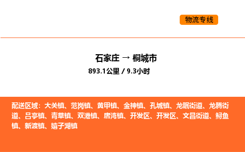 石家庄到桐城市物流公司/整车零担(全境一站达) 石家庄到桐城市物流公司/整车零担(全境一站达)