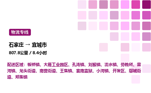 石家庄到宜城市物流公司/整车零担(全境一站达)