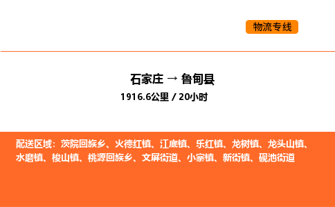 石家庄到鲁甸县物流公司|石家庄到鲁甸县货运专线-高效快捷