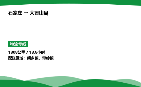 石家庄到大箐山县物流公司 -整车零担