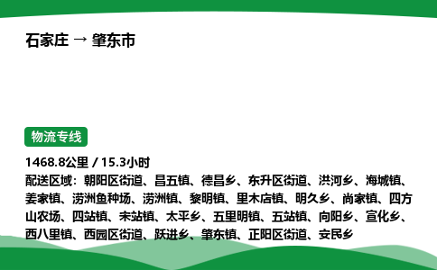 石家庄到肇东市物流公司 ——2025全+境每天发车+「送货上门」