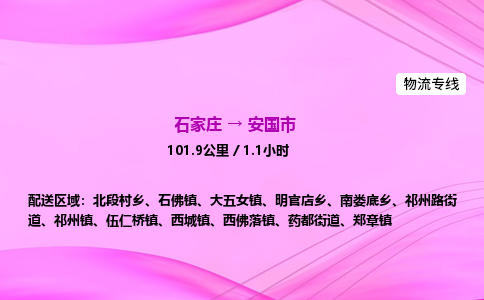 石家庄到安国市物流公司-专线直达 石家庄到安国市物流公司-专线直达