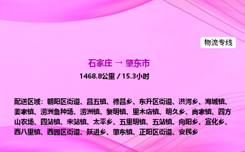 石家庄到肇东市物流公司-专线直达