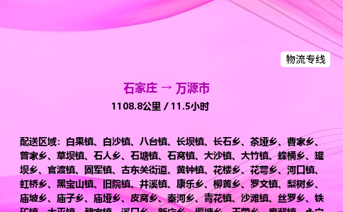 石家庄到万源市物流公司-专线直达 石家庄到万源市物流公司-专线直达