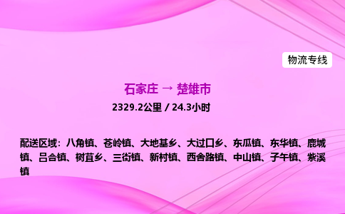 石家庄到楚雄市物流公司-专线直达 石家庄到楚雄市物流公司-专线直达