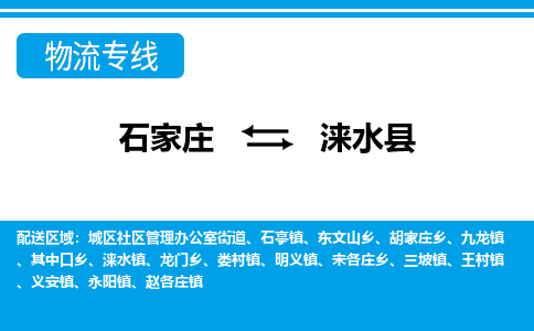 石家庄到涞水县物流公司-货运专线2026省市县<高效准时>
