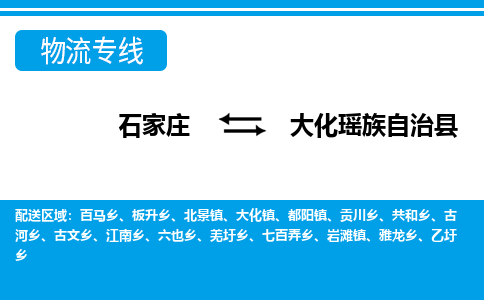 石家庄到大化县物流公司-货运专线2026省市县<高效准时>