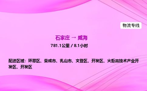 石家庄到威海物流公司2026全境直达特快物流专线