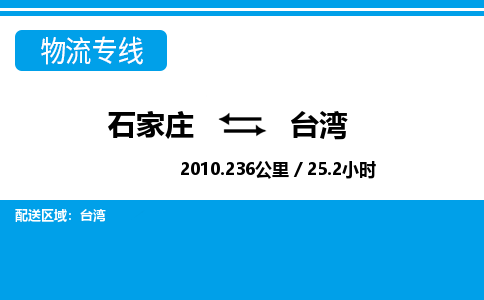 石家庄到台湾物流公司2026全境直达特快物流专线
