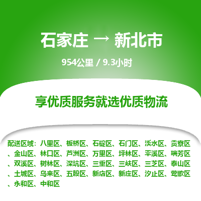 石家庄到新北市物流公司-搬家行李托运2026(专线快运/全境直达)