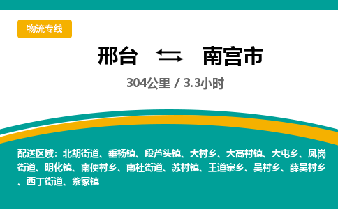邢台到南宫市物流公司-搬家行李托运2026(专线快运/全境直达)