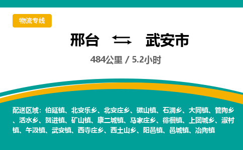 邢台到武安市物流公司-搬家行李托运2026(专线快运/全境直达)
