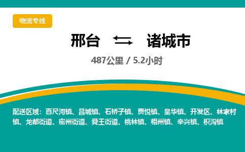 邢台到诸城市物流公司-搬家行李托运2026(专线快运/全境直达)