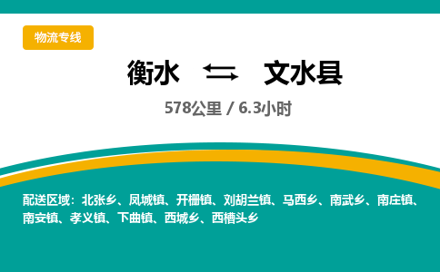 衡水到文水县物流公司-搬家行李托运2026(专线快运/全境直达)