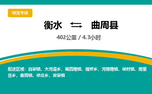 衡水到曲周县物流公司-搬家行李托运2026(专线快运/全境直达)